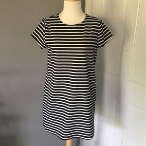 Navy and White Stripe Missguided T-Shirt Dress